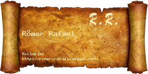 Römer Rafael névjegykártya